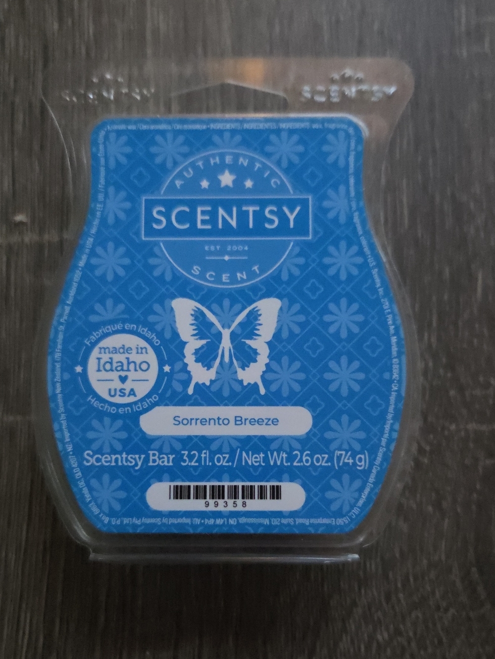 Scentsy Sorrento Breeze Wax Bar — Blue